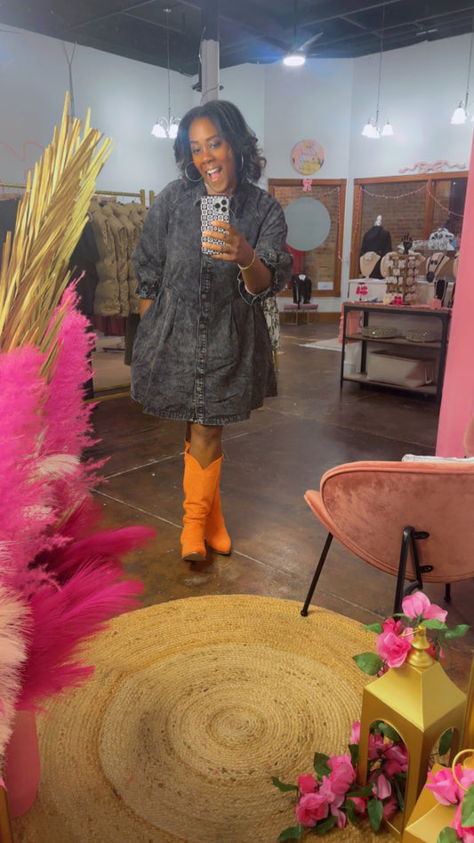 The Denim Babydoll Dress