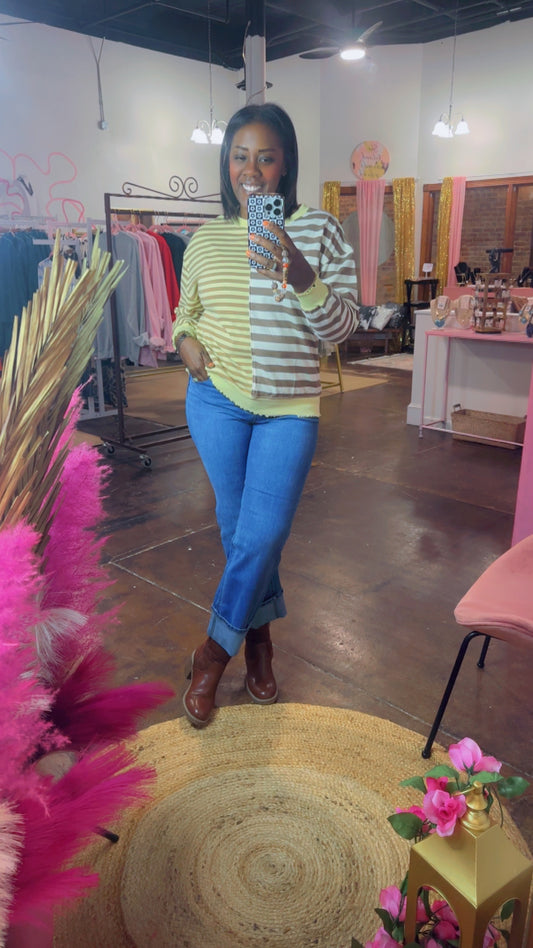 The Mocha Stripes Top