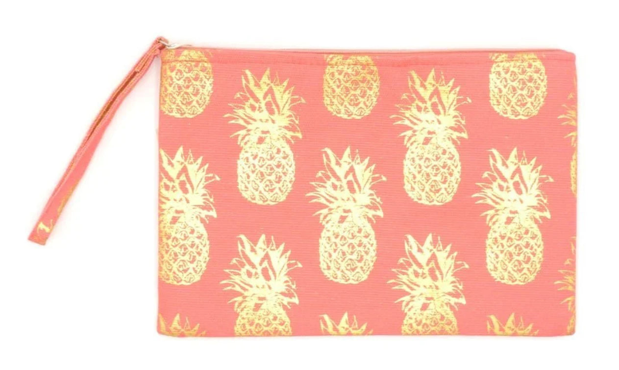 The Gold Foil Pineapple Pouch/Make-up Bag