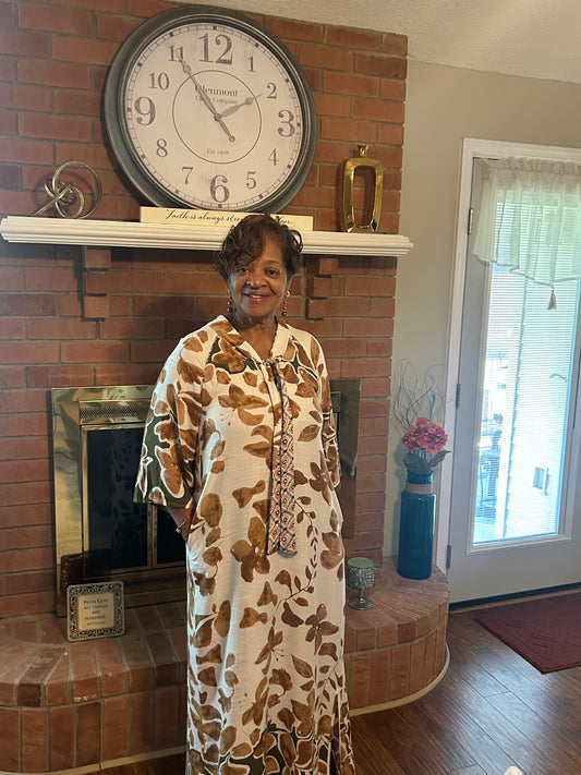 The Leaf Print Maxi