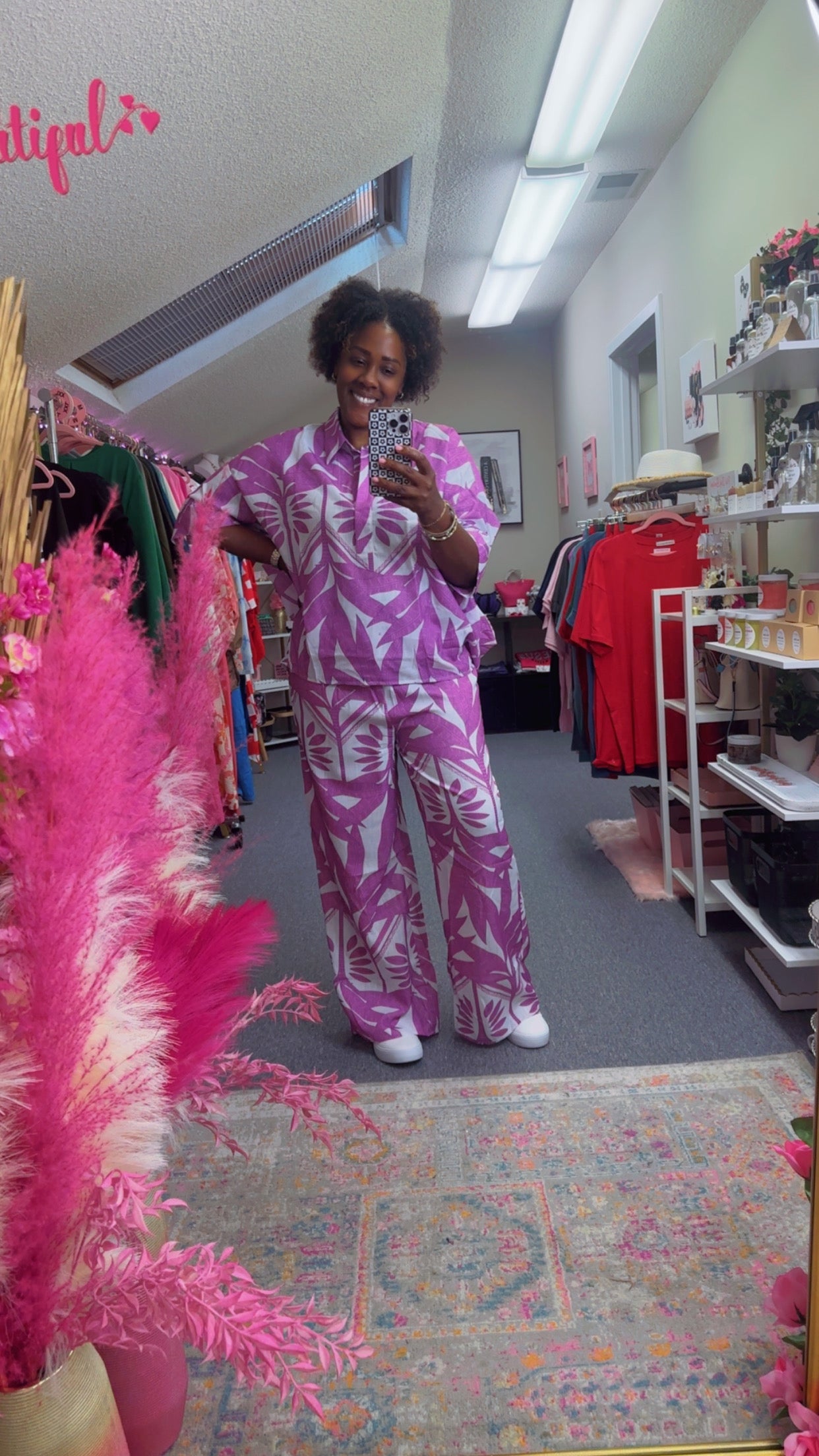The Purple Palms Top