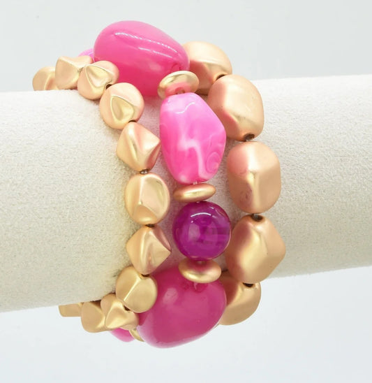 The Halle 3 Piece Stretch Bracelet Set