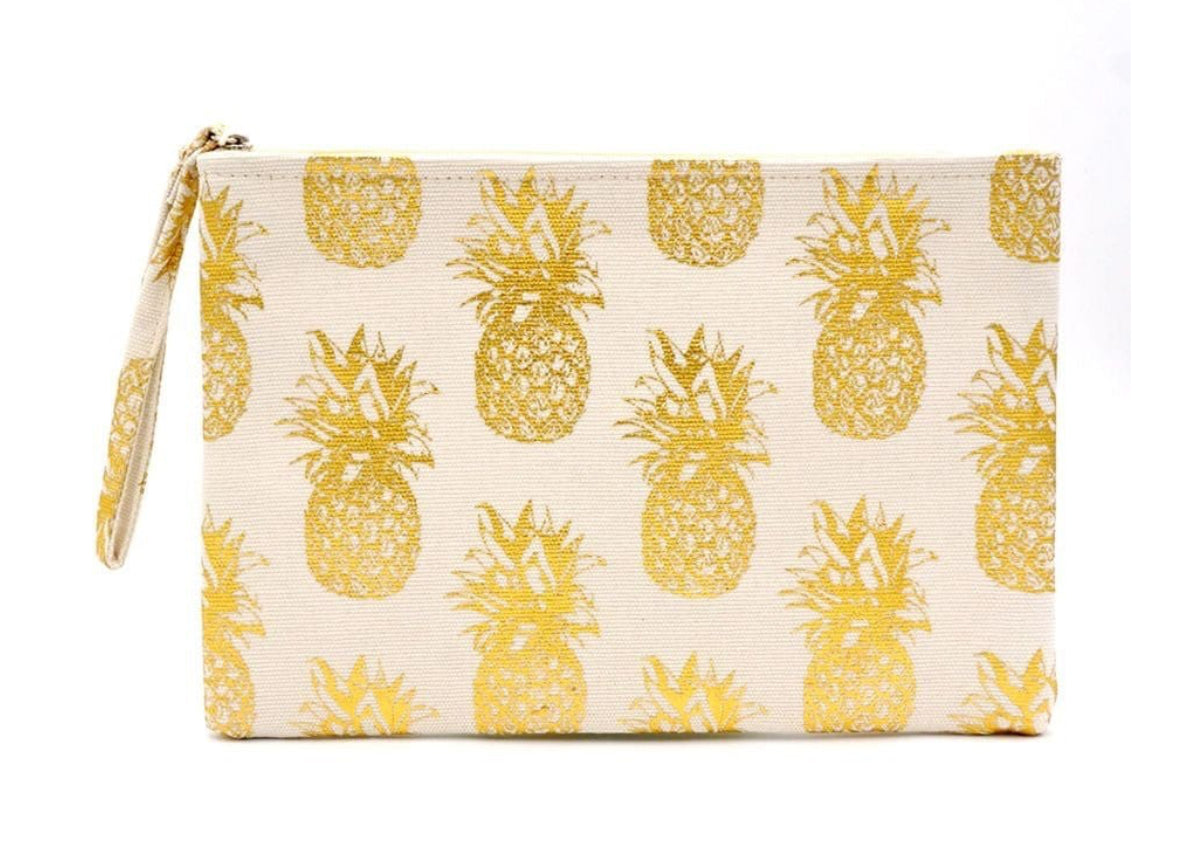 The Gold Foil Pineapple Pouch/Make-up Bag