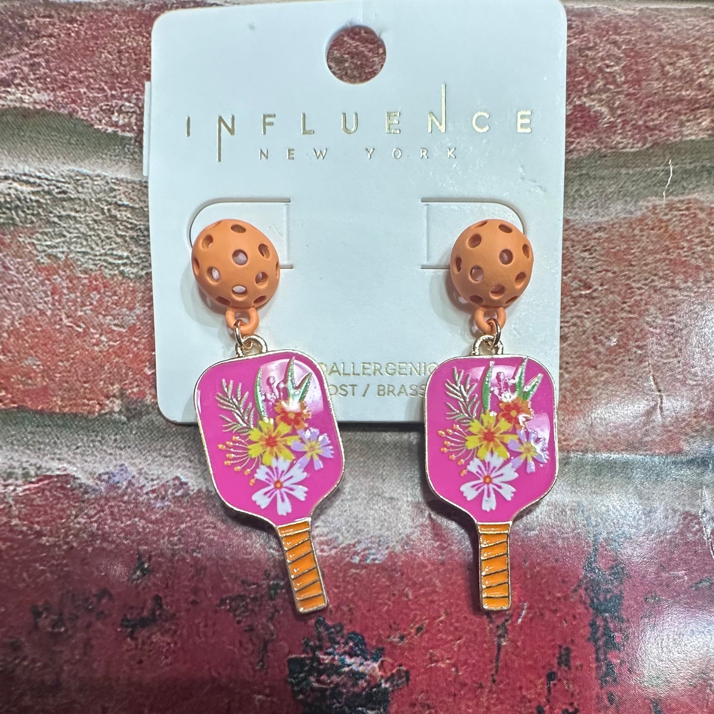 The Patterned Pickleball Earrings