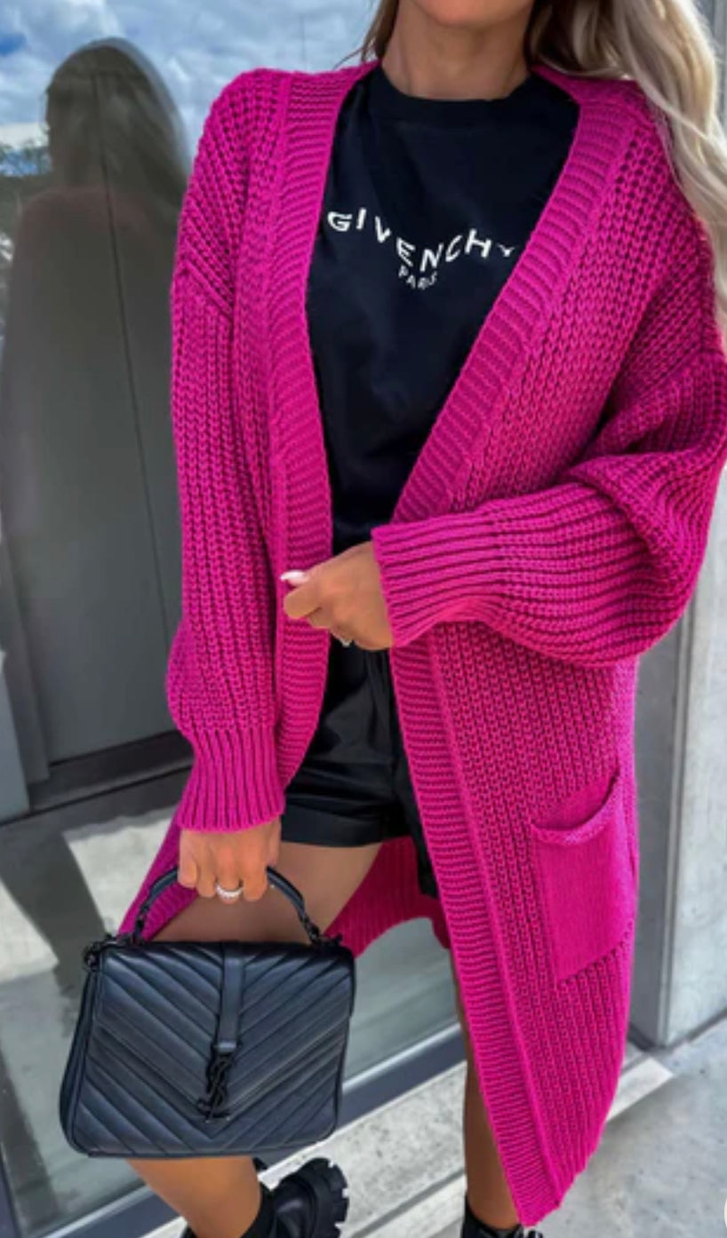 The Magenta Cardigan