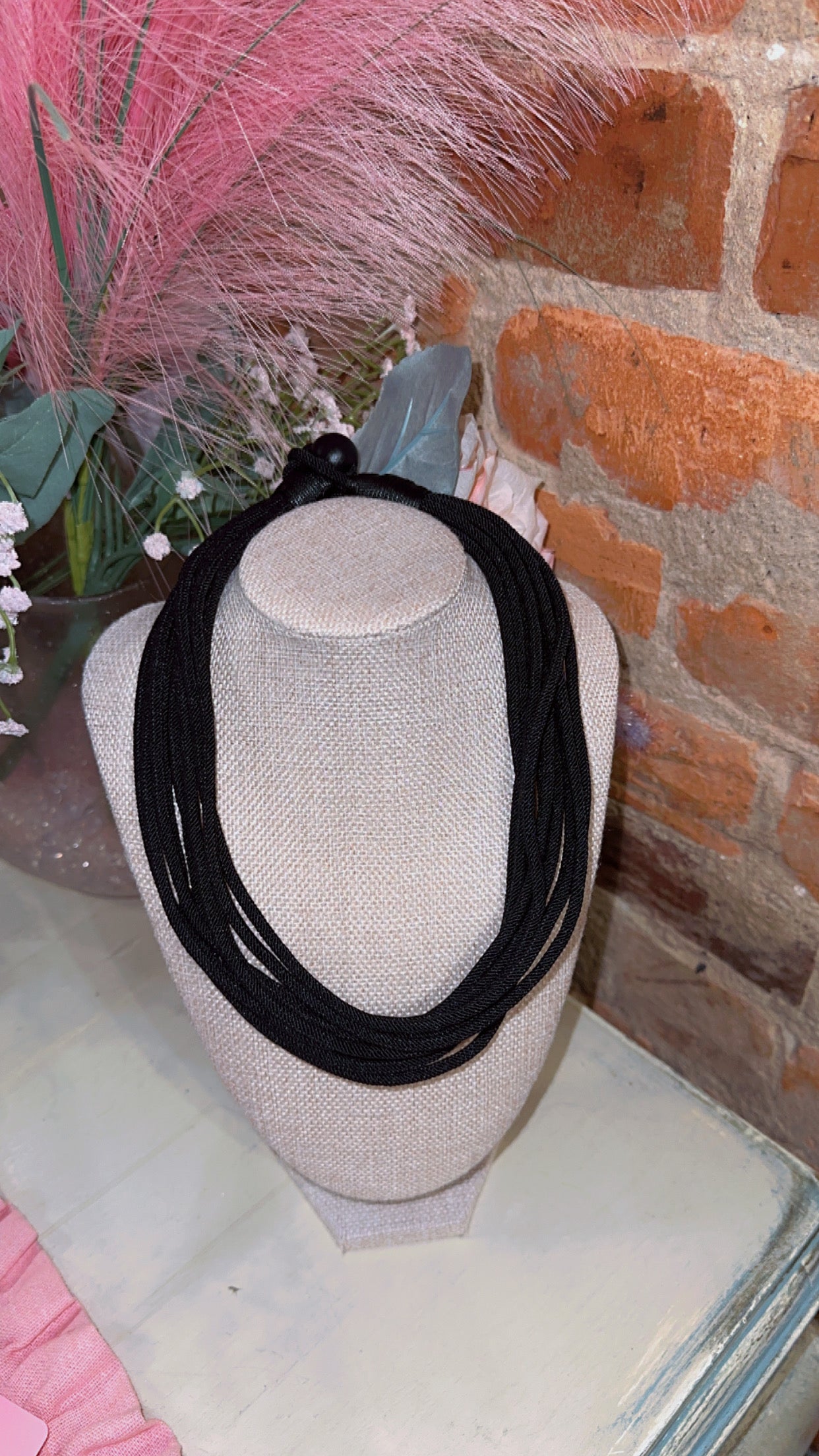The Cranston Cord Necklace-Black