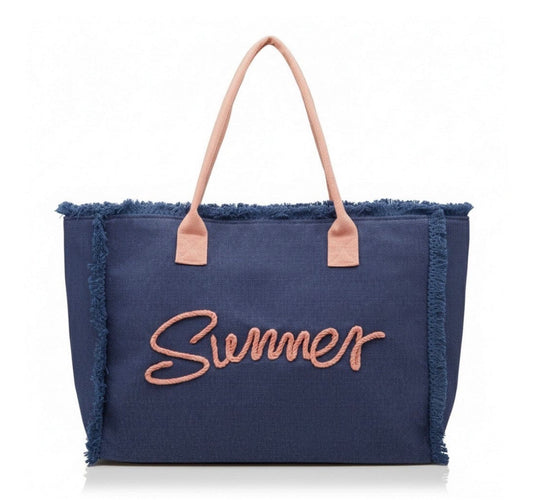 The Sewn Rope Summer Letter Fringe Tote Bag
