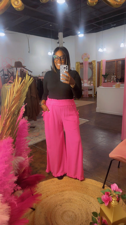 The Pink Love Linen Pants