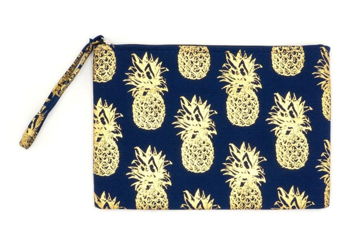 The Gold Foil Pineapple Pouch/Make-up Bag