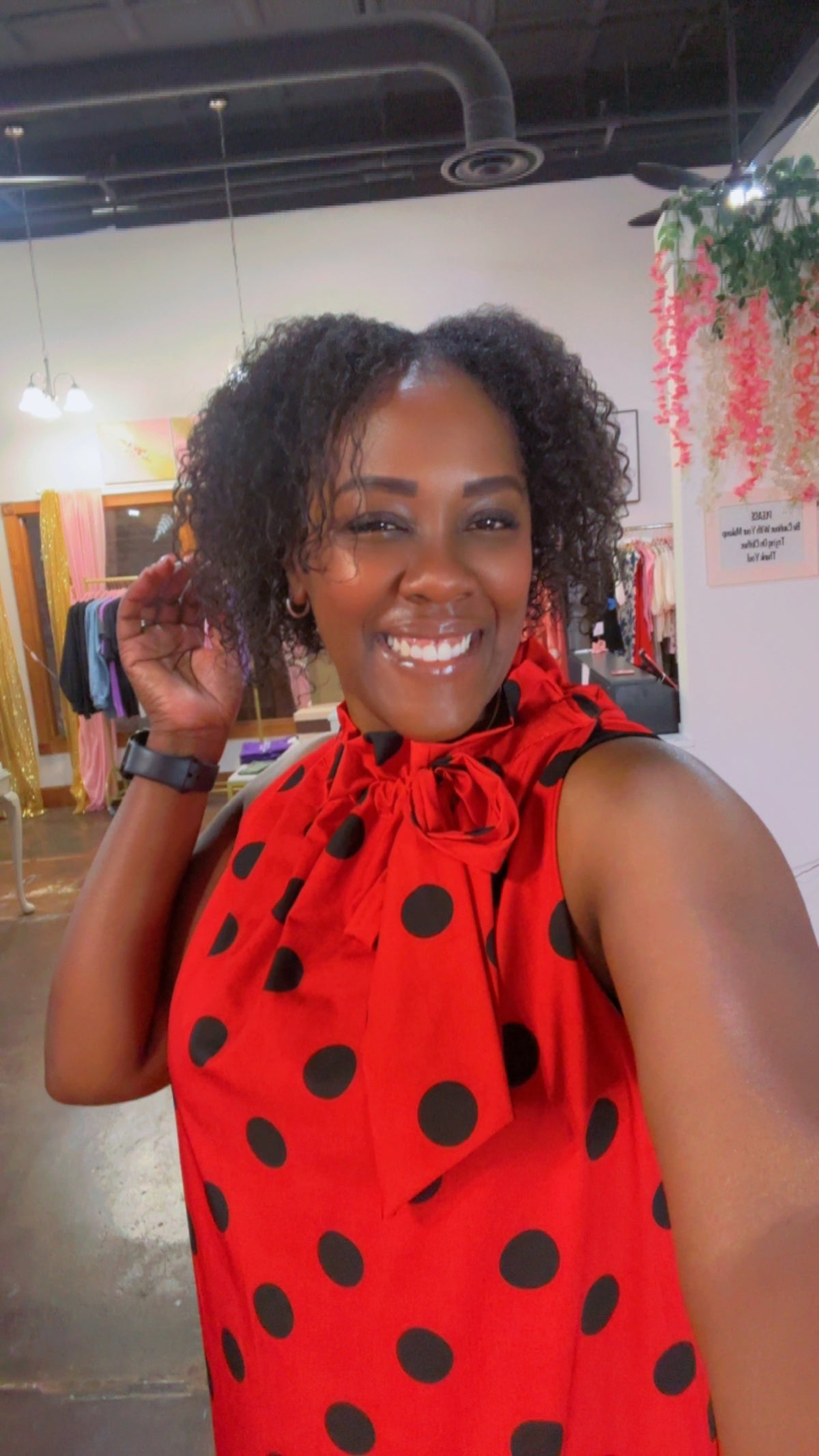 The Polka Dot Lady Dress-Red & Black
