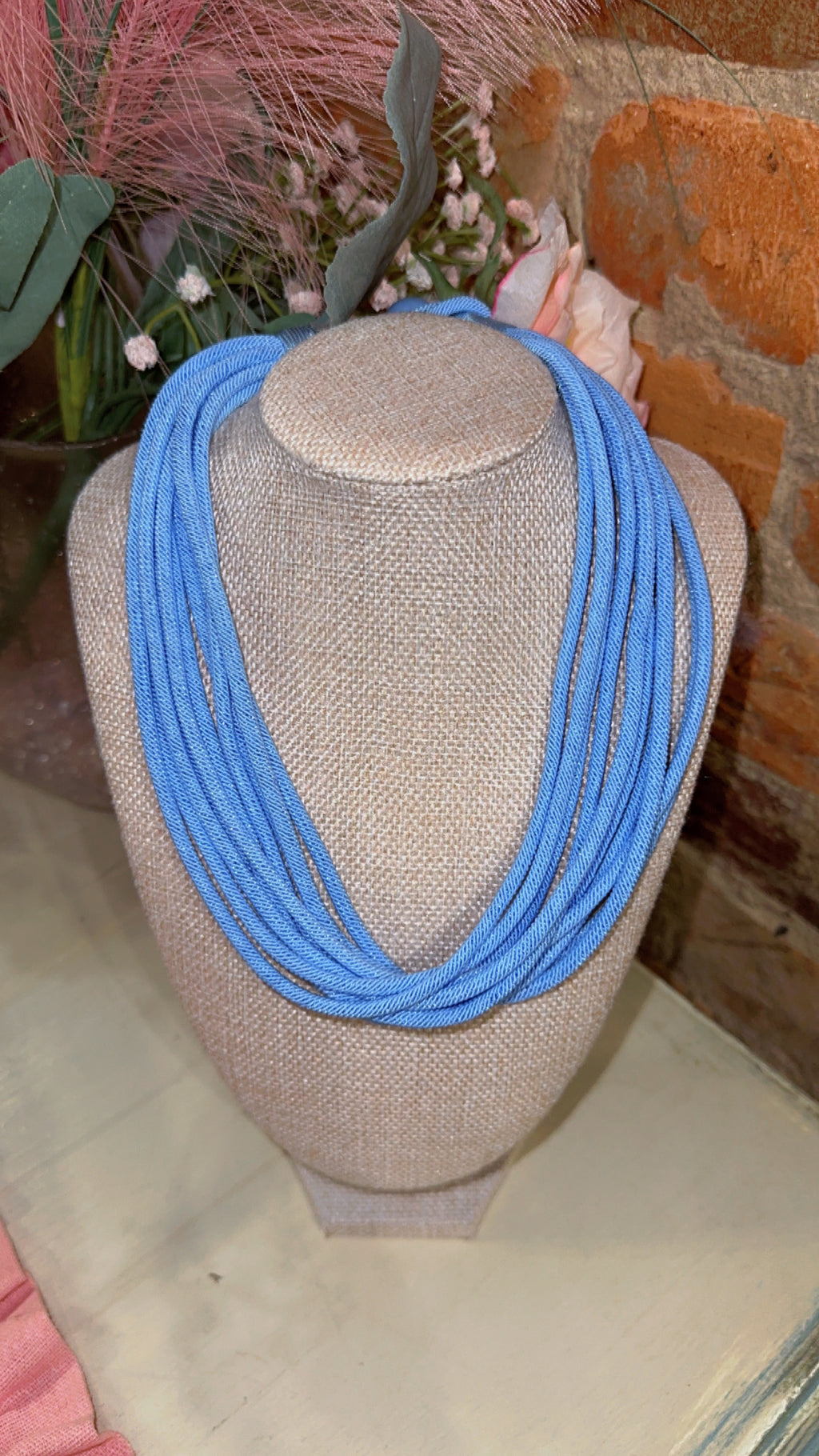 The Cranston Cord Necklace-Light Blue