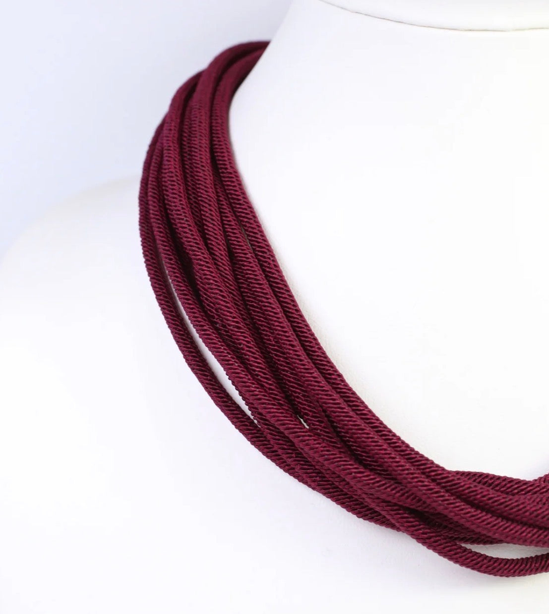 The Cranston Cord Necklace-Burgundy