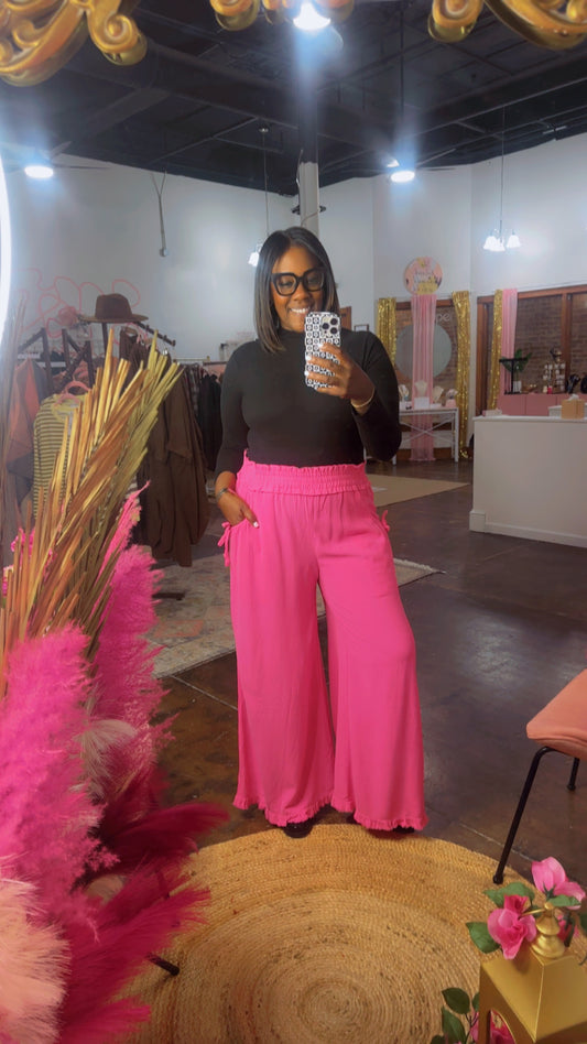 The Pink Love Linen Pants