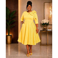 PLUS SIZE Sequin Midi Dress YELLOW