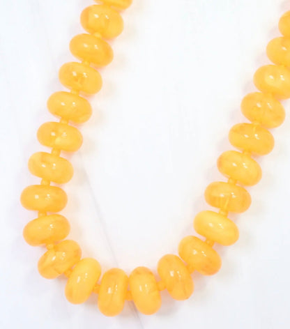 The Davis Beaded Necklace-Mustard