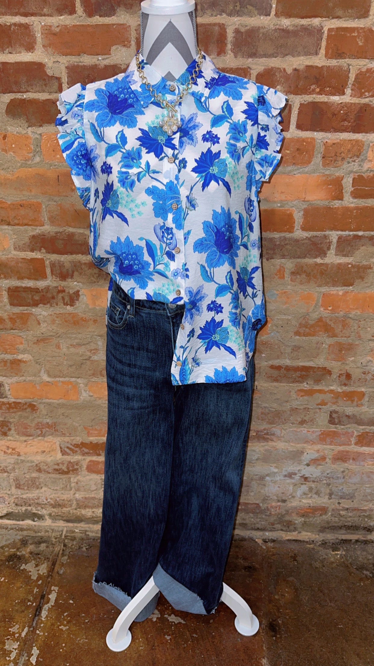 The Floral Blues Top