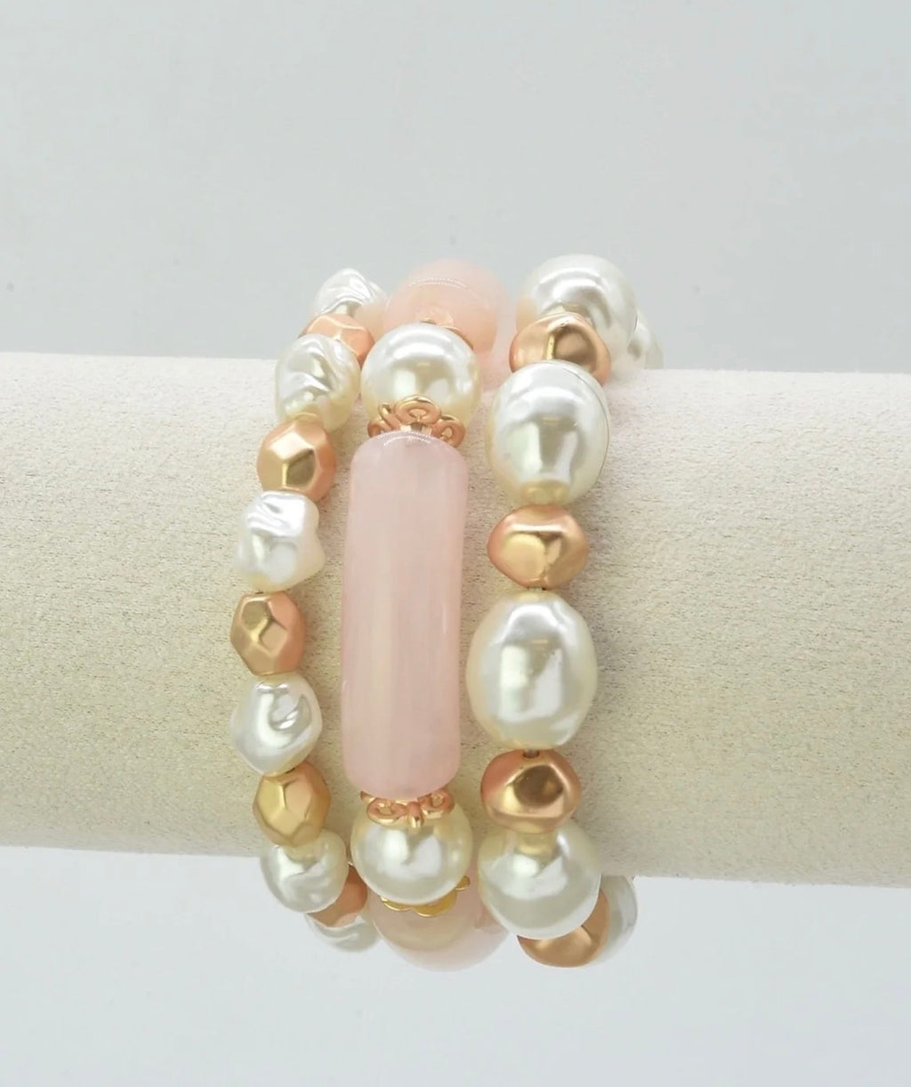 The Halle 3 Piece Stretch Bracelet Set