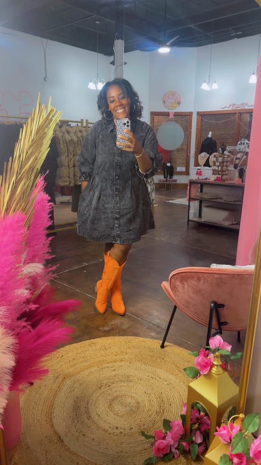 The Denim Babydoll Dress