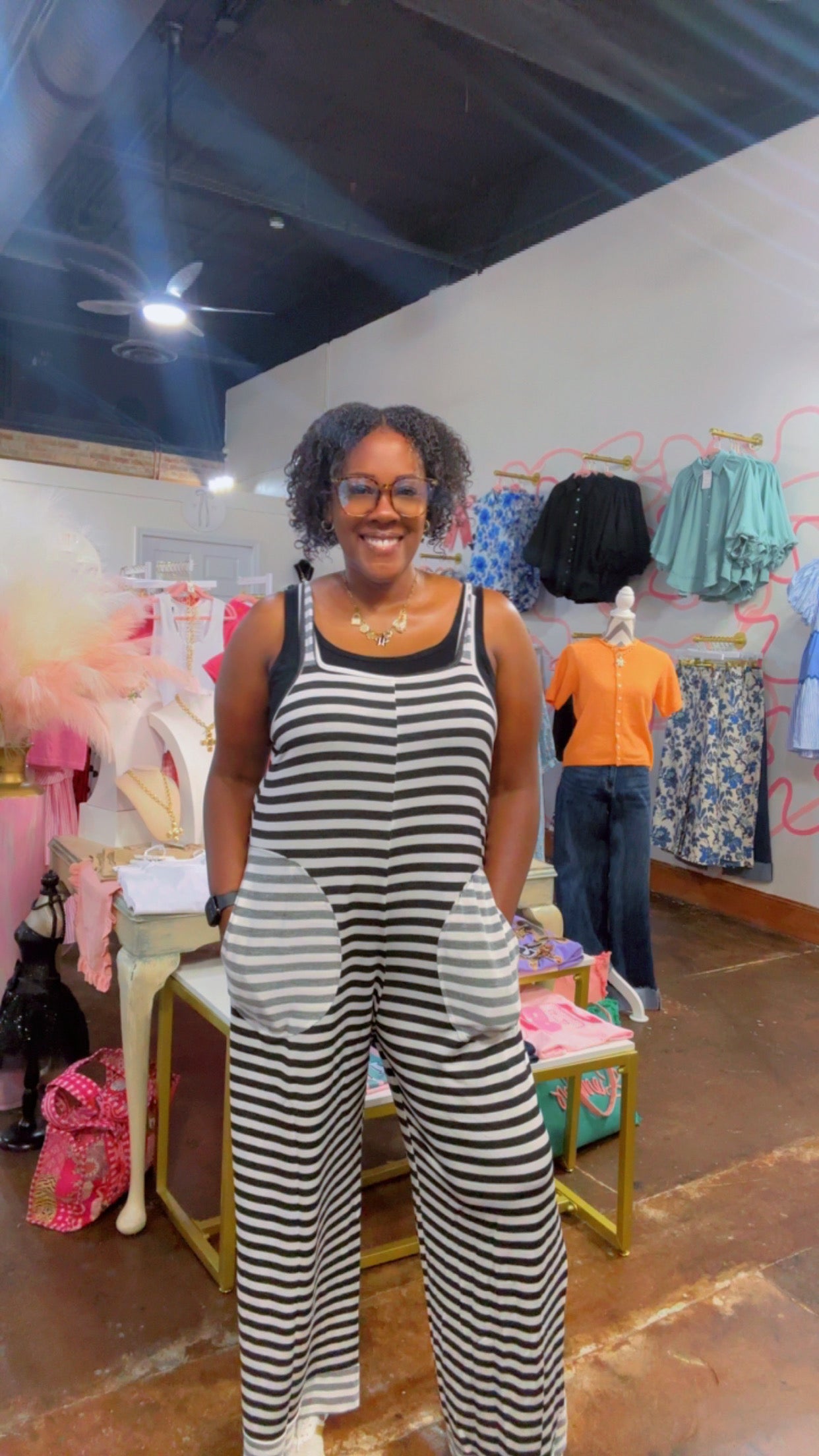 The Roxie Striped Jumpsuit