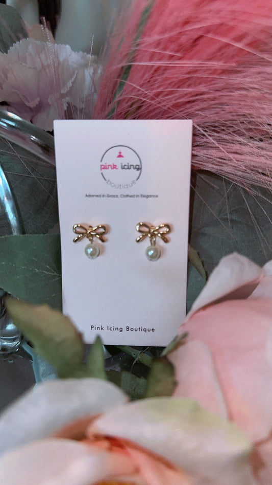 The Dainty Bow Drops Earrings