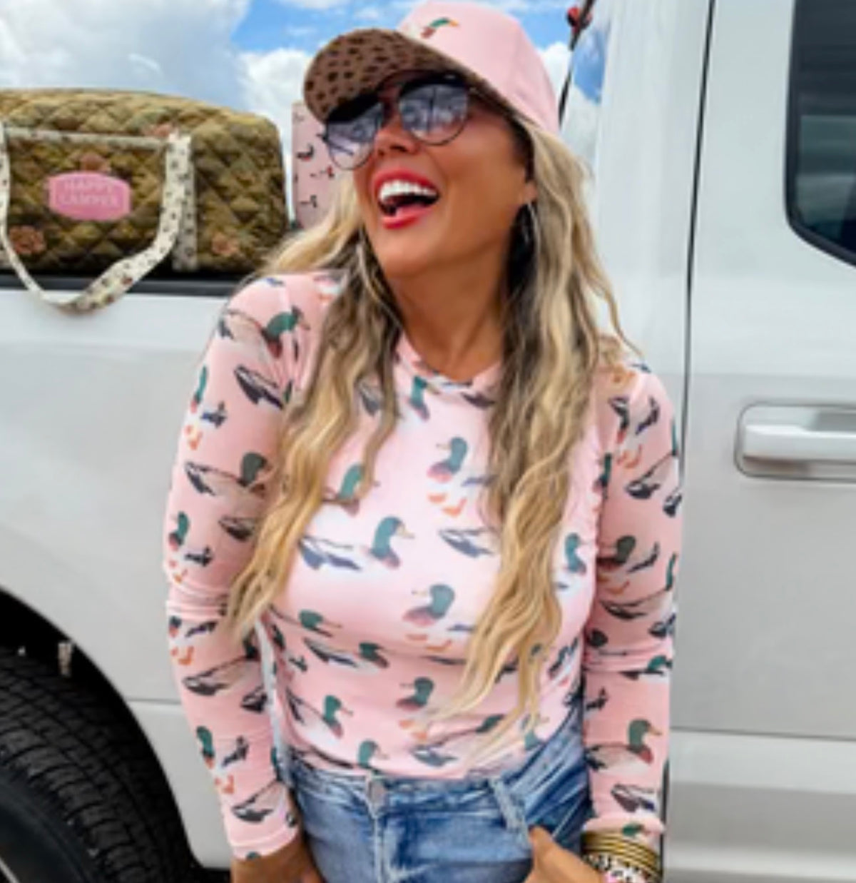 The Pink Mallard Mesh Top