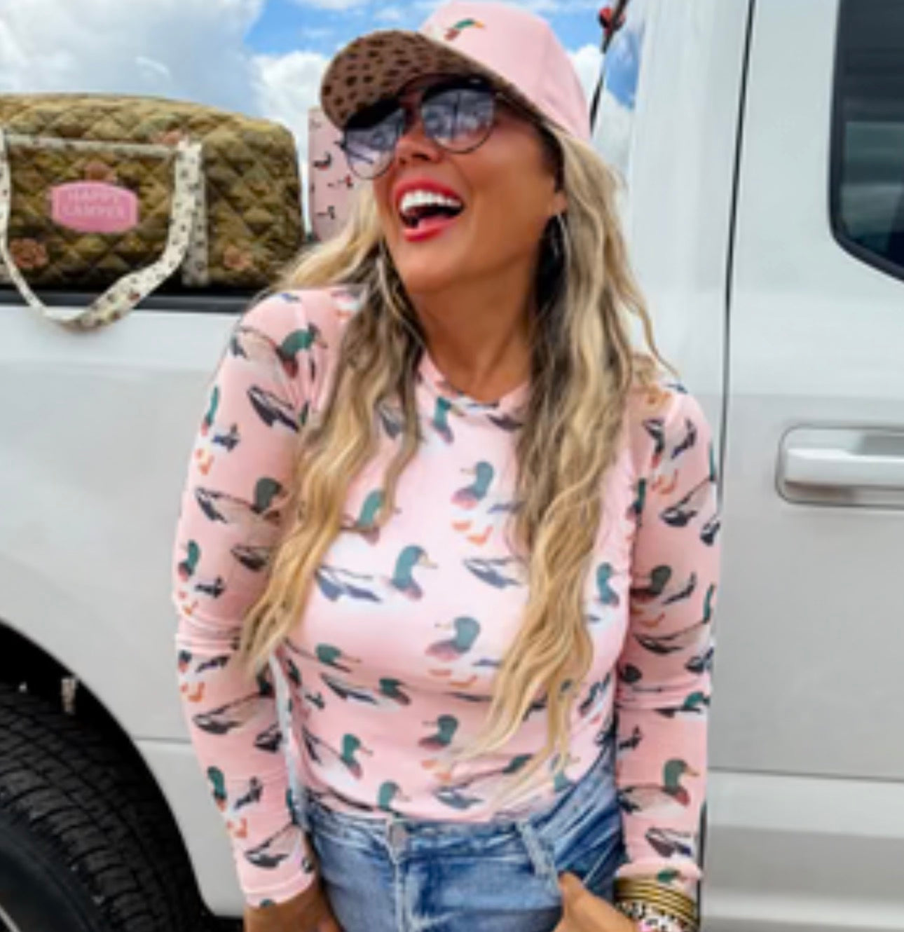 The Pink Mallard Mesh Top