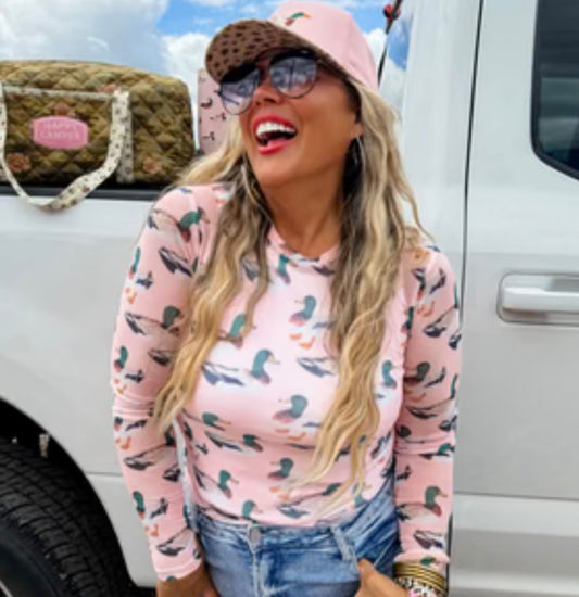 The Pink Mallard Mesh Top