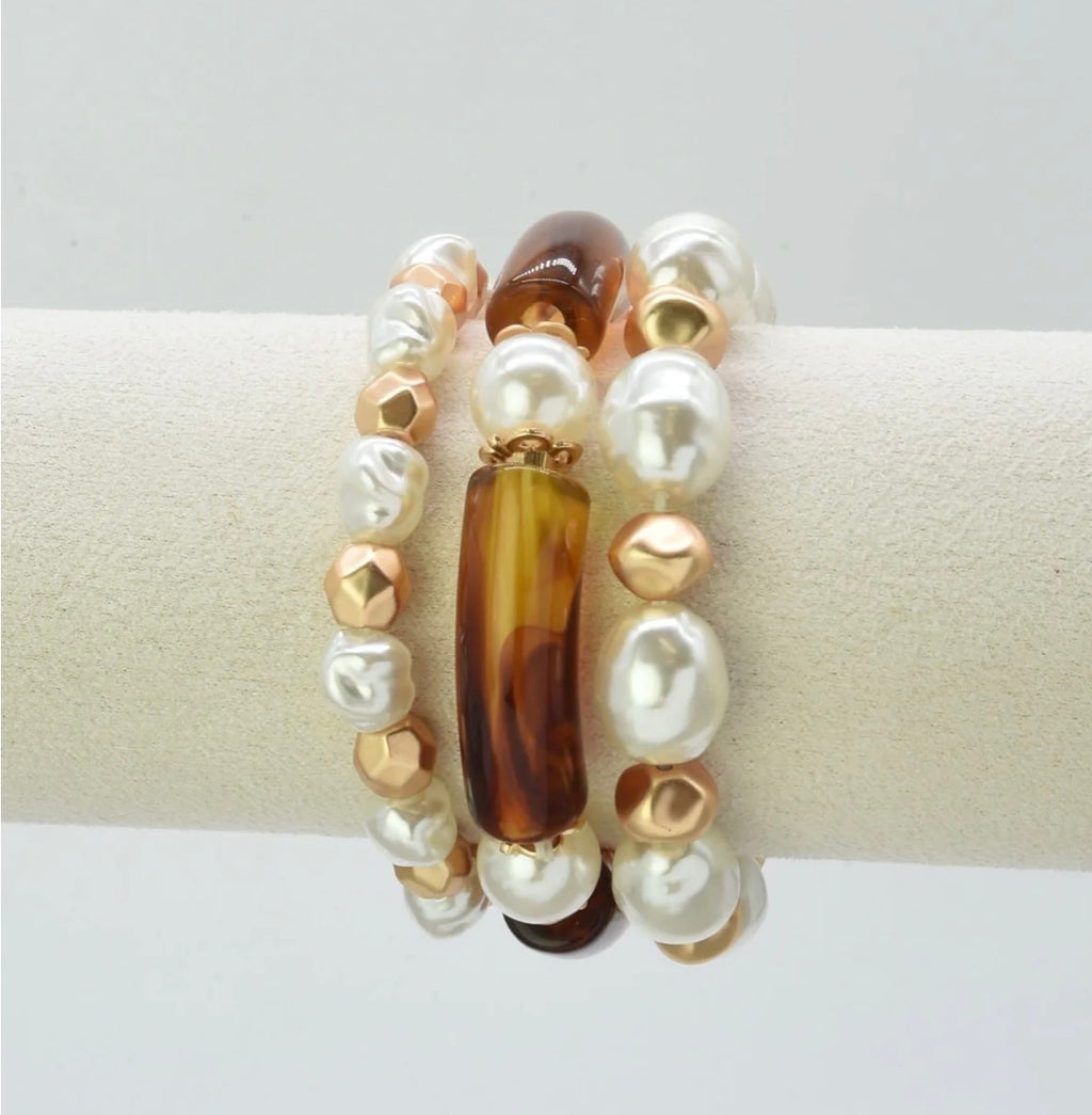 The Halle 3 Piece Stretch Bracelet Set