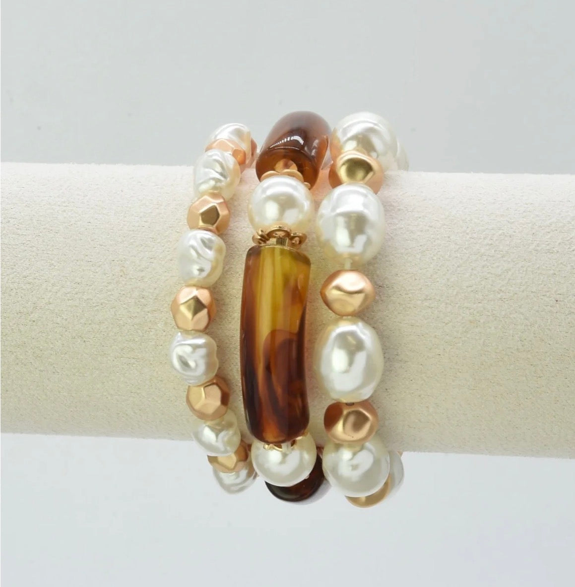 The Halle 3 Piece Stretch Bracelet Set