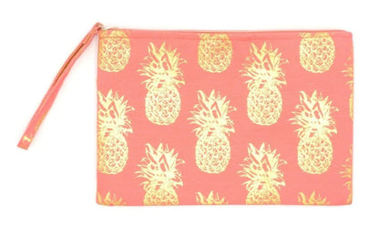 The Gold Foil Pineapple Pouch/Make-up Bag