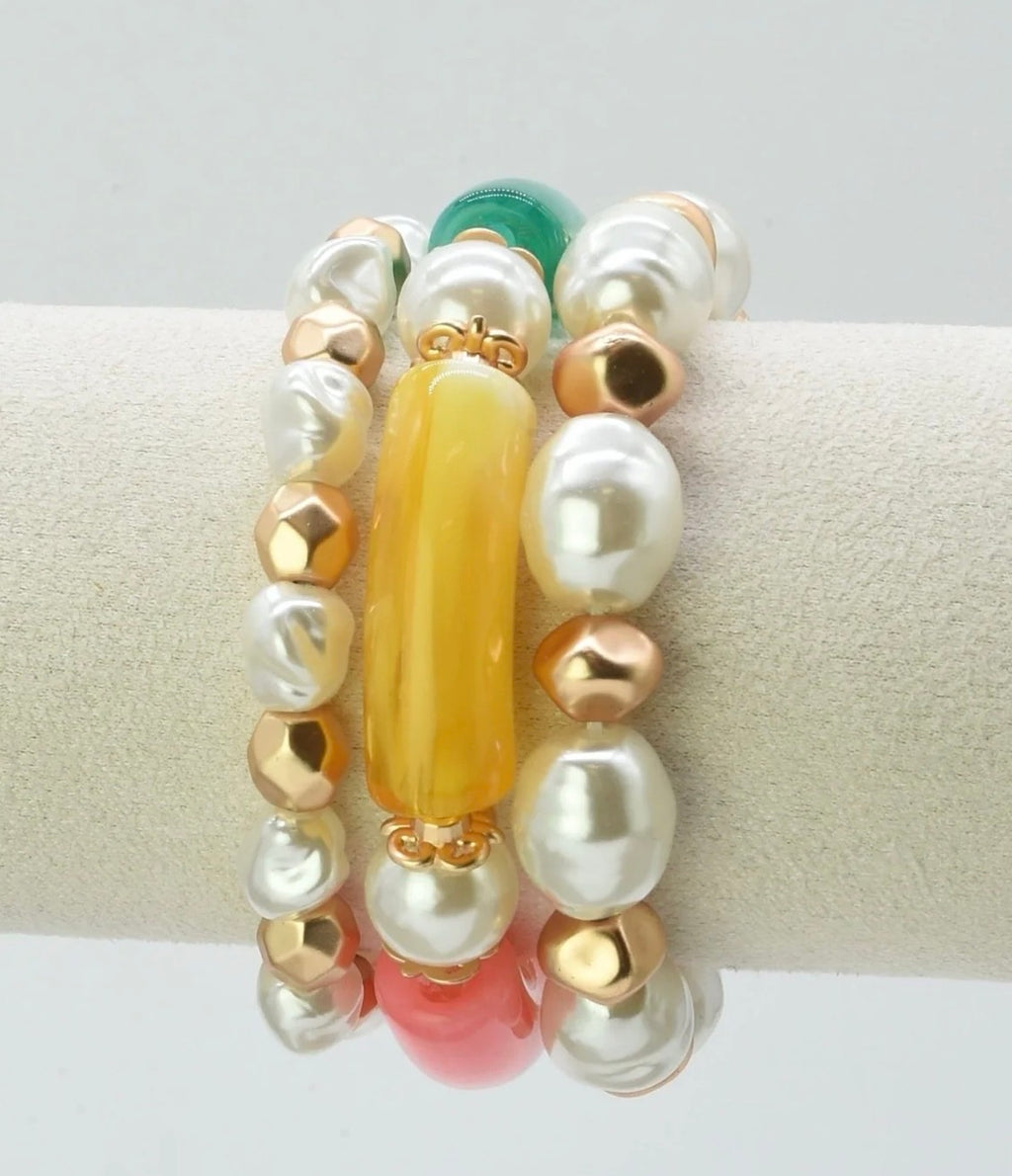 The Halle 3 Piece Stretch Bracelet Set