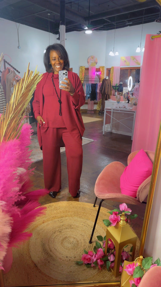 The Claire 3-Piece Set (Wine)