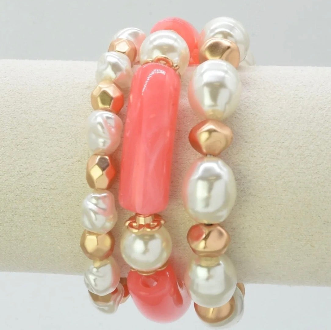 The Halle 3 Piece Stretch Bracelet Set