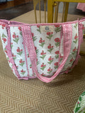 The Roses Ruffle Quilted Tote (Large)