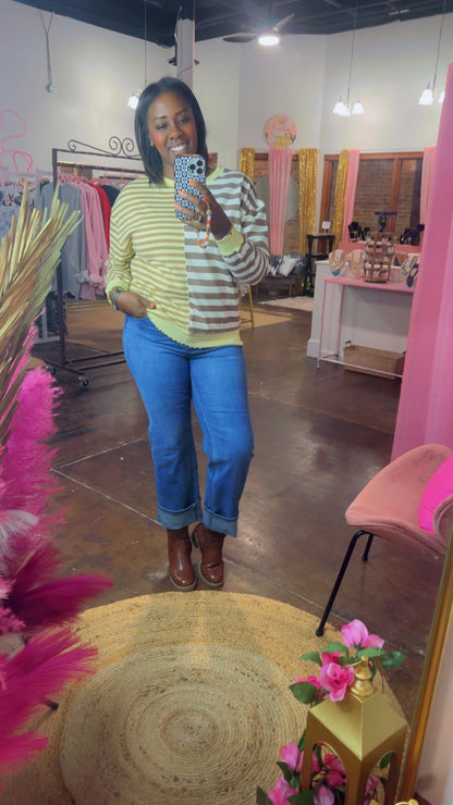 The Mocha Stripes Top