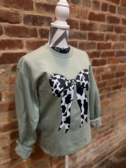 The Bow (Cow print) Sweatshirt