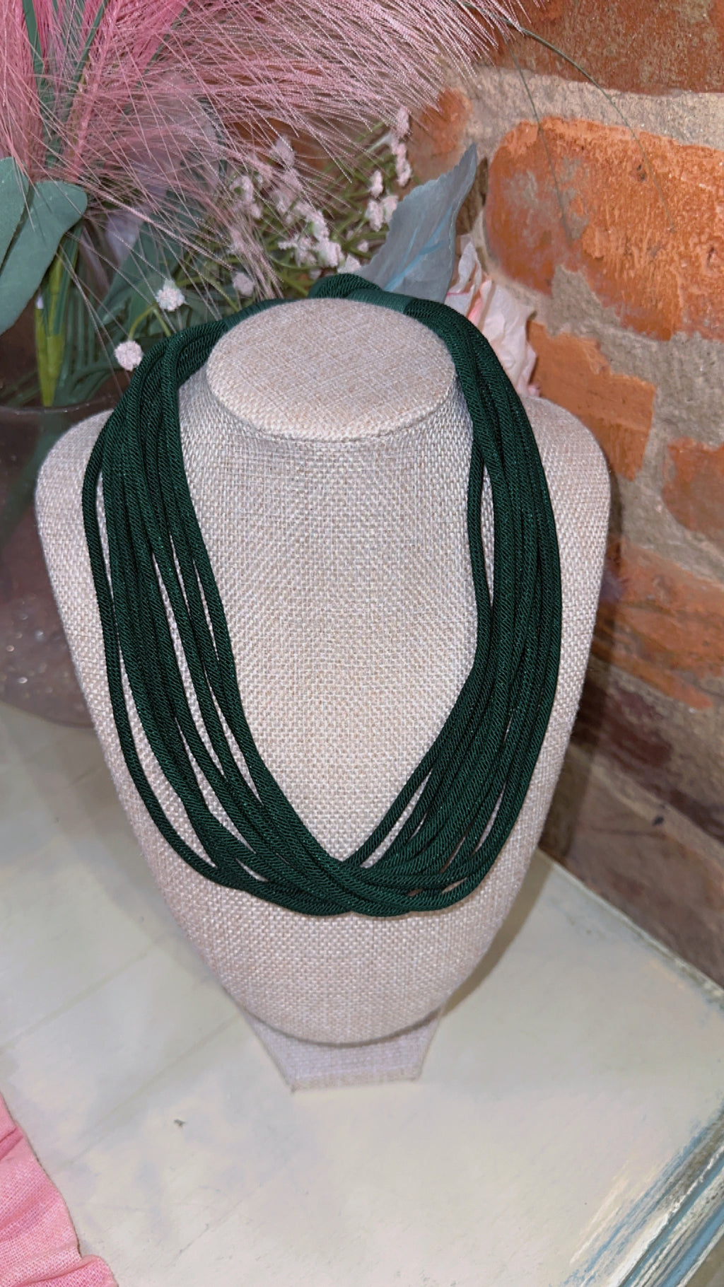 The Cranston Cord Necklace-Green