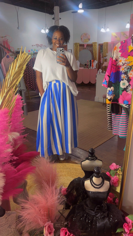 The Bold Stripe Maxi Skirt