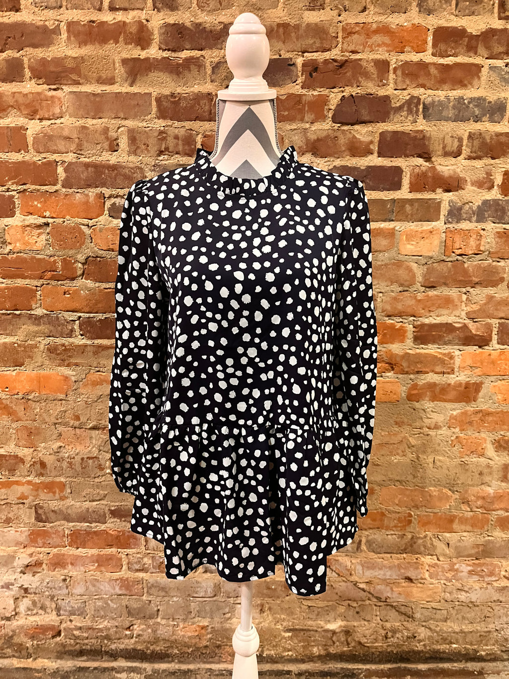 The Dalmatian Peplum Blouse