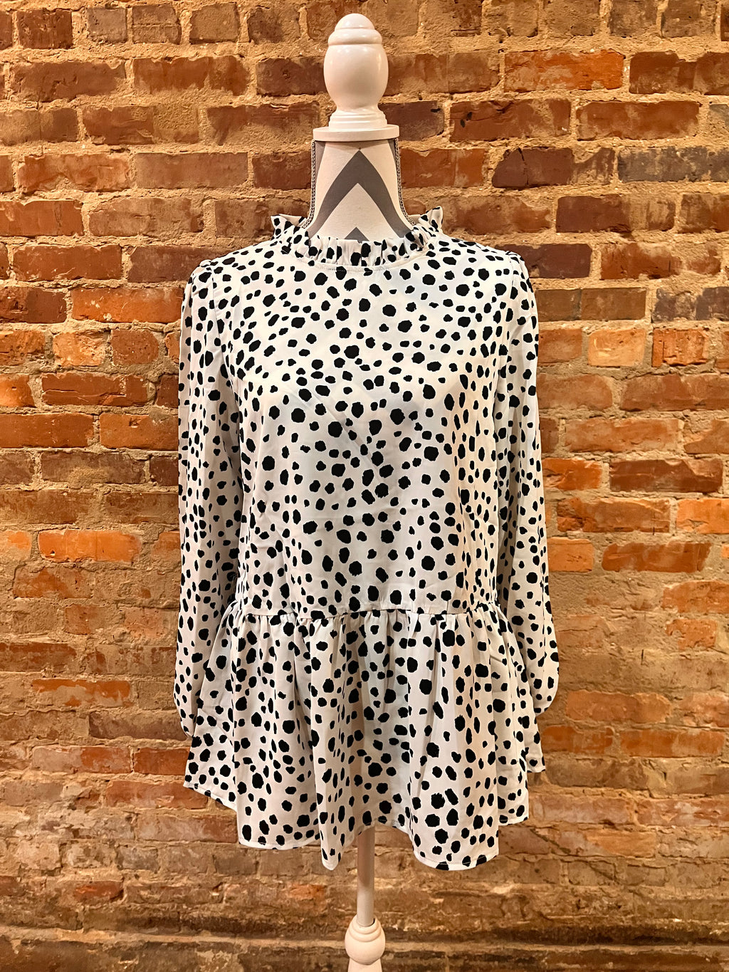 The Dalmatian Peplum Blouse