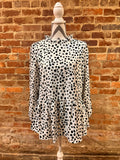 The Dalmatian Peplum Blouse