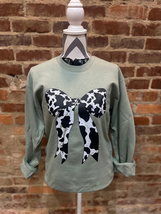 The Bow (Cow print) Sweatshirt