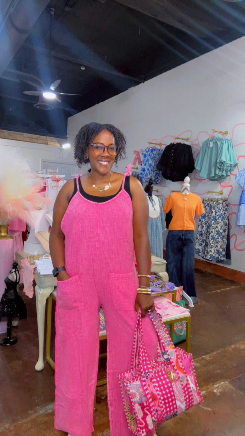 The Bubblegum Jumpsuit: Washed Fuchsia / M
