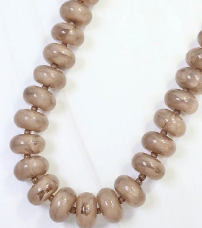 The Davis Beaded Necklace Taupe