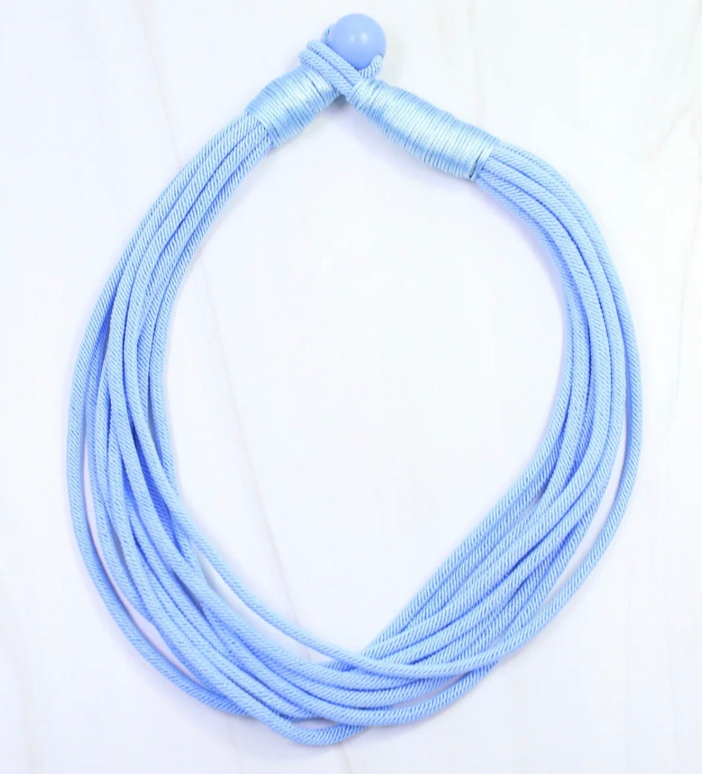 The Cranston Cord Necklace-Light Blue
