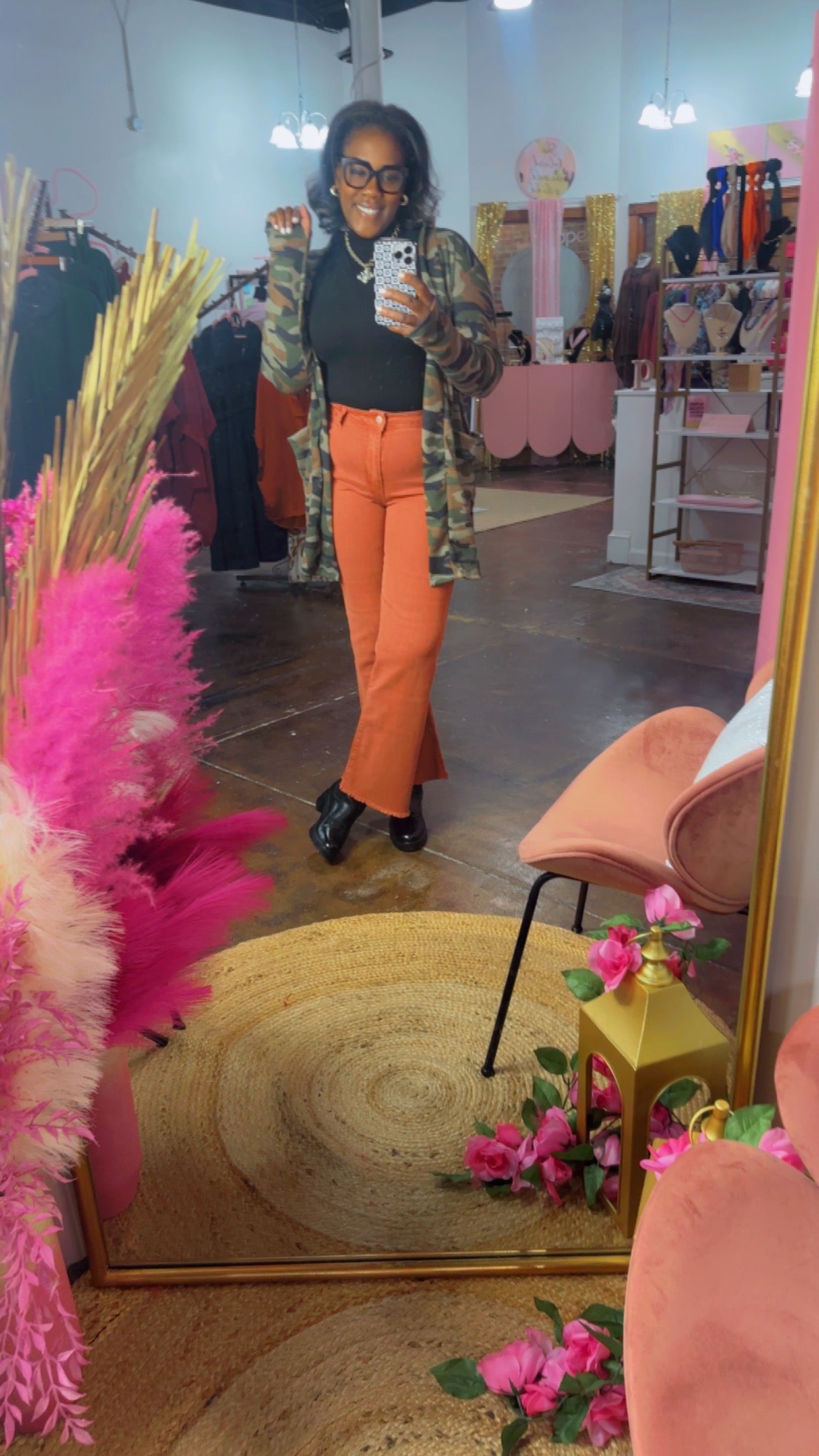 The Frayed Hem Jeans| Rust