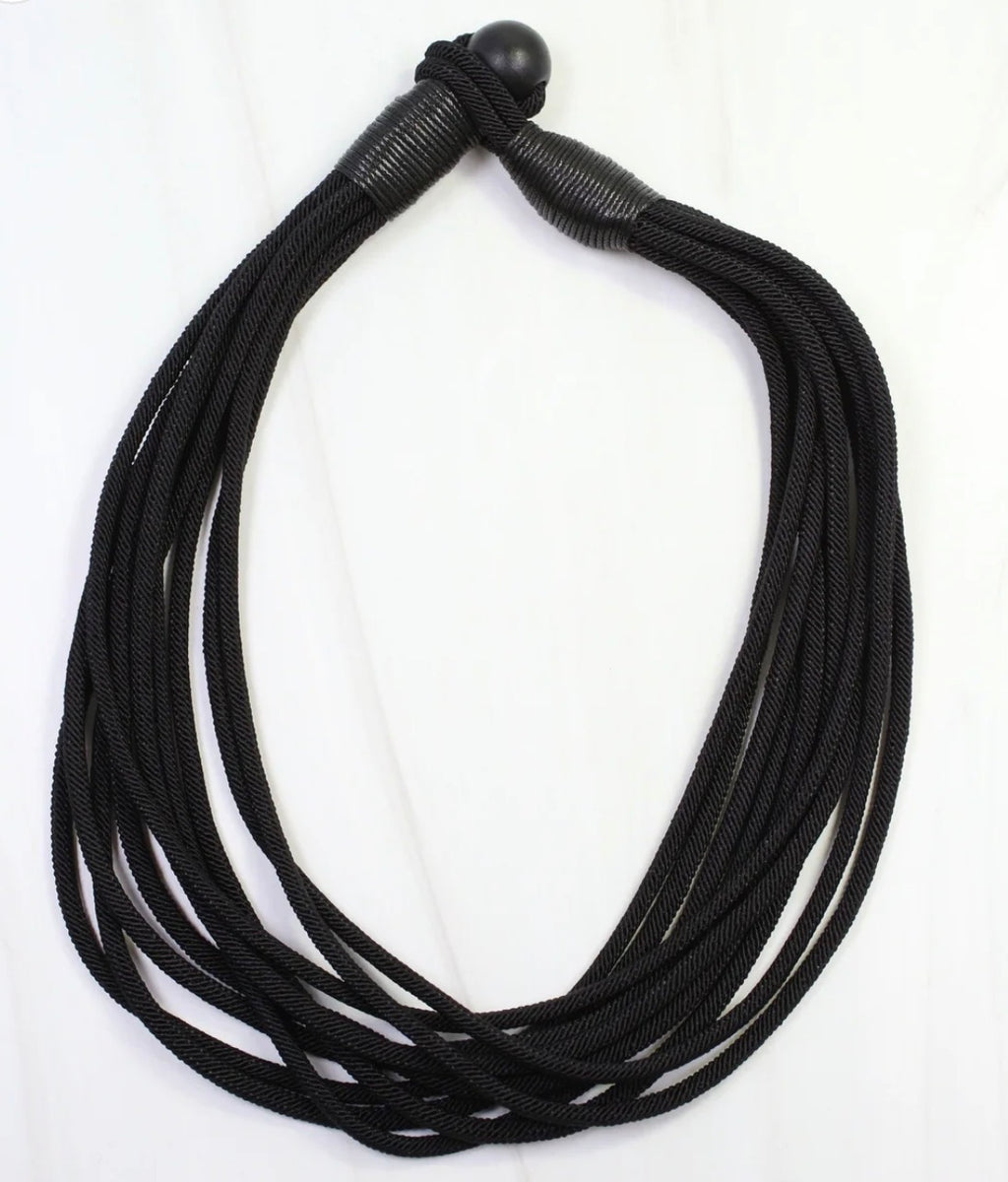 The Cranston Cord Necklace-Black