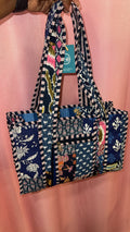 The Blue Quilted Tote