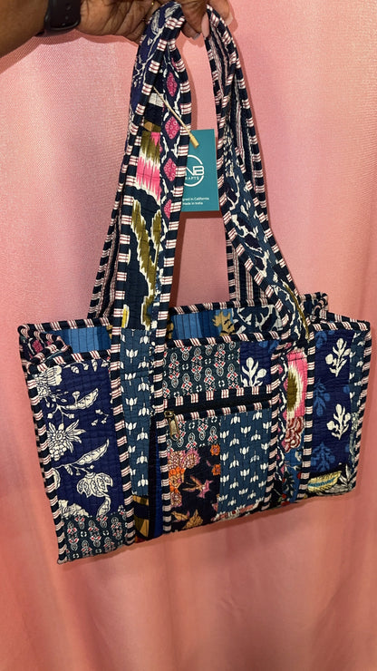 The Blue Quilted Tote