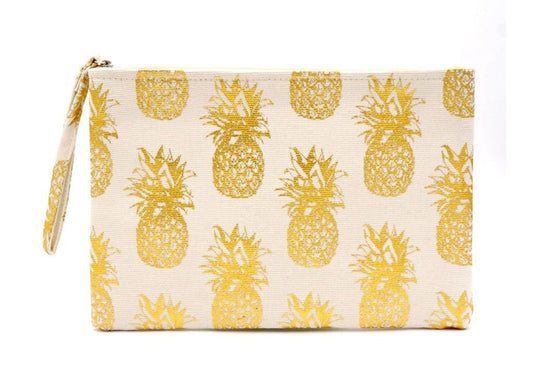 The Gold Foil Pineapple Pouch/Make-up Bag